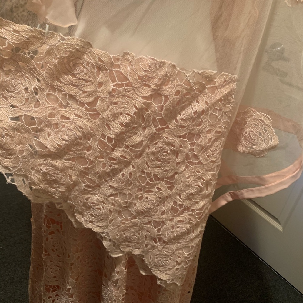 Pink sequins floral lace lehenga lehnga - Picture 12 of 12